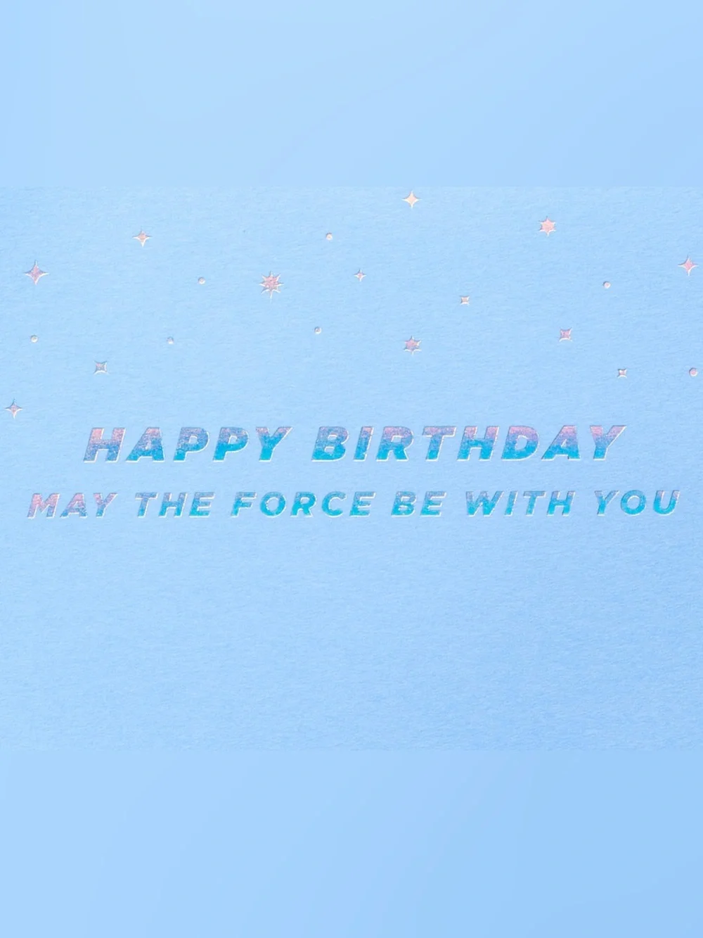 NEW Star Wars Purple Sparkle Galaxy Birthday Card